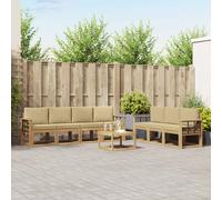 vidaXL Conjunto de sofás de exterior 7 pcs