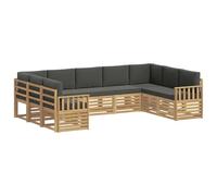 vidaXL Conjunto de sofás de Exterior 7 pcs Blanco y Antracita, Muebles de jardín, Conjunto Moderno para Patio, sofá Duradero, Asientos seccionales para terraza y Sala