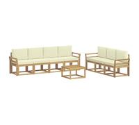 vidaXL Conjunto de sofás de Exterior 7 pcs, Sofá de jardín, Moderno y cómodo, Muebles seccionales, Juego para Patio, Asientos en terraza