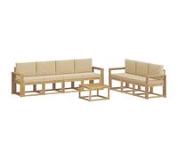 vidaXL Conjunto de sofás de Exterior 7 pcs, Sofá de jardín, Moderno y cómodo, Muebles seccionales, Juego para Patio, Asientos en terraza