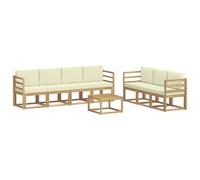 vidaXL Conjunto de sofás de Exterior 7 pcs, Sofá de jardín, Moderno y cómodo, Muebles seccionales, Juego para Patio, Asientos en terraza