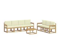 vidaXL Conjunto de sofás de Exterior 7 pcs, Sofá de jardín, Moderno y cómodo, Muebles seccionales, Juego para Patio, Asientos en terraza