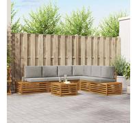 vidaXL Conjunto de sofás de exterior 7 uds.