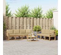 vidaXL Conjunto de sofás de exterior 7 uds.