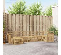 vidaXL Conjunto de sofás de exterior 7 uds. Blanco