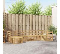 vidaXL Conjunto de sofás de exterior 7 uds. Blanco