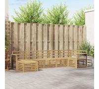 vidaXL Conjunto de sofás de exterior 7 uds. Blanco