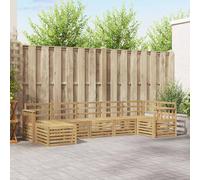 vidaXL Conjunto de sofás de exterior 7 uds. Blanco