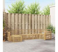 vidaXL Conjunto de sofás de exterior 7 uds. Blanco