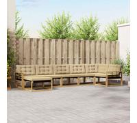 vidaXL Conjunto de sofás de exterior 7 uds. y Beige