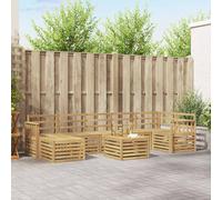 vidaXL Conjunto de sofás de exterior 8 uds. Blanco
