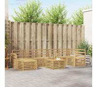 vidaXL Conjunto de sofás de exterior 8 uds. Blanco