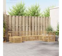 vidaXL Conjunto de sofás de exterior 8 uds. Blanco