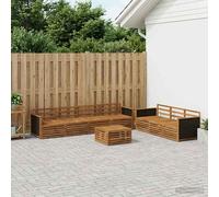 vidaXL Conjunto de sofás de exterior 8 uds. Natural