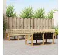 vidaXL Conjunto de sofás de exterior 8 uds. y Beige