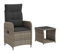 vidaXL Conjunto de Sofás de Jardín 2 uds. Gris y Gris Oscuro