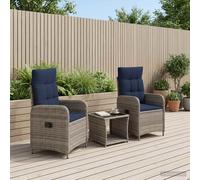 vidaXL Conjunto de Sofás de Jardín 3 uds.
