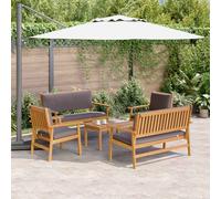vidaXL Conjunto de sofás de jardín 5 pcs Marrón