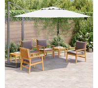 vidaXL Conjunto de sofás de jardín 6 uds. 6-Número de plazas Marrón