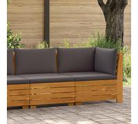 vidaXL Conjunto de Sofás de Jardín con cojín 2 Pieza Marrón