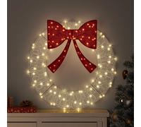 vidaXL Corona con 60 LED cálido 76 x 76 x 8,5 cm Acrílico