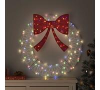 vidaXL Corona con 60 LED Multicolor 76 x 76 x 8,5 cm Acrílico