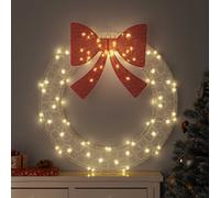 vidaXL Corona con 80 LED cálido 92 x 92 x 9,5 cm Acrílico