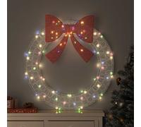 vidaXL Corona con 80 LED Multicolor 92 x 92 x 9,5 cm Acrílico