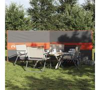 vidaXL Cortaviento de camping impermeable gris naranja 344x120 cm