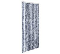 vidaXL Cortina anti-insectos, azul y blanco, 90x200 cm, de chenilla