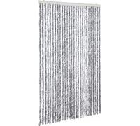 vidaXL Cortina anti-insectos, blanca y gris, 118x220 cm, de chenilla