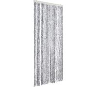 vidaXL Cortina anti-insectos, blanco y gris, 100x220 cm, de chenilla