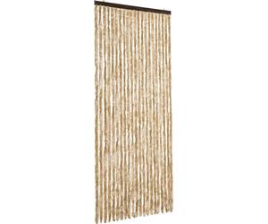vidaXL Cortina anti-insectos, color beige, 90x220 cm, de chenilla