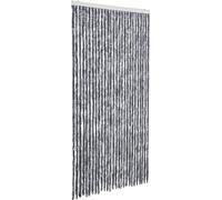 vidaXL Cortina anti-insectos, color plateado, 118x220 cm, de chenilla