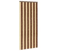 vidaXL Cortina anti-insectos de chenilla, color marrón y beige, 100 x 230 cm