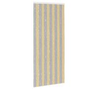 vidaXL Cortina anti-insectos de chenilla, gris y beige, 100 x 230 cm