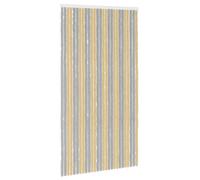 vidaXL Cortina anti-insectos de chenilla, gris y beige, 118 x 220 cm