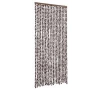 vidaXL Cortina anti-insectos, marrón y blanco, 90x220 cm, de chenilla