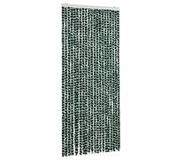 vidaXL Cortina anti-insectos, verde y blanca, 90x220 cm, de chenilla
