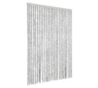 vidaXL Cortina anti-mosquitos, gris, 118x220 cm, de chenilla