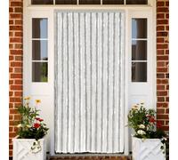 vidaXL Cortina antimoscas chenilla – gris claro y blanco 100x200 cm