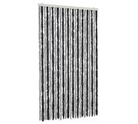 vidaXL Cortina antimoscas chenilla gris y negro 100x200 cm