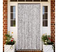 vidaXL Cortina antimoscas chenilla marrón y beige 100x200 cm