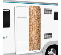 vidaXL Cortina antimoscas chenilla ocre y blanco 56x200 cm
