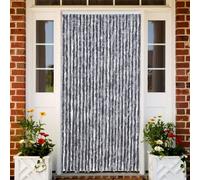 vidaXL Cortina antimoscas chenilla plateado 100x200 cm