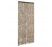 vidaXL Cortina Antimoscas Persiana Chenilla 56x185 cm Color dark brown and beige, Beige y marrón, Gris claro y oscuro y mas