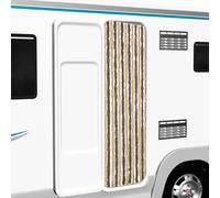 vidaXL Cortina Antimoscas, Persiana de Moscas Mosquitos, Puerta contra Insectos, Protección para Casa, Chenilla Marrón y Beige 56x200 cm