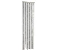 vidaXL Cortina antimoscas chenilla gris claro y blanco 56x200 cm