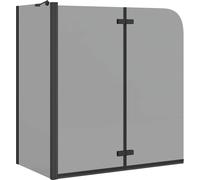 vidaXL – Cortina de ducha negra, 120 x 68 x 130 cm