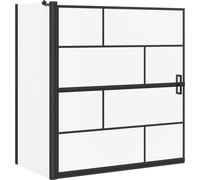 vidaXL – Cortina de ducha negra y transparente, 116 x 68 x 128 cm